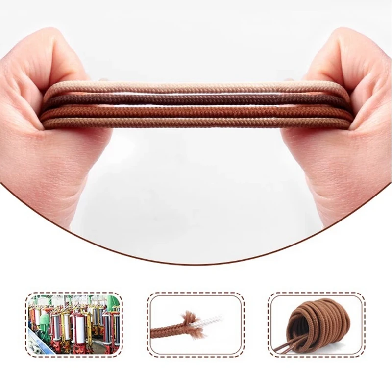 1 Paar runde Schnürsenkel aus Polyester, klassische Schnürsenkel, lässig, für Damen und Herren, Sportstiefel, Turnschuhe, Schnürsenkel, Schuhe, Zubehör – Detail 8