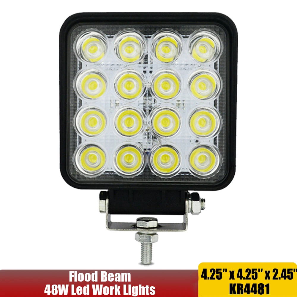 Auto Lighting System 48W Led Front Headlight 12V 24V Car Work Lamp With EMC Function x2pcs/lot