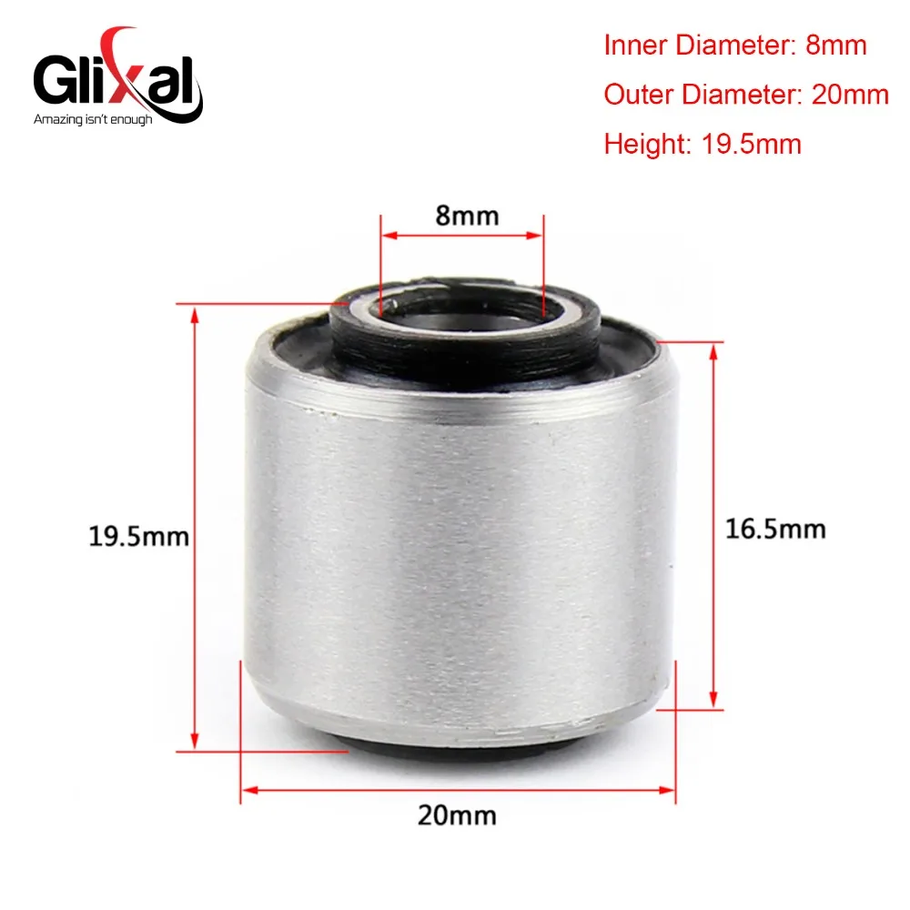 Glixal GY6 50cc 125cc 150cc Engine Mount Shock Bushing for 139QMB 152QMI 157QMJ Chinese Scooter Moped ATV Go-Kart