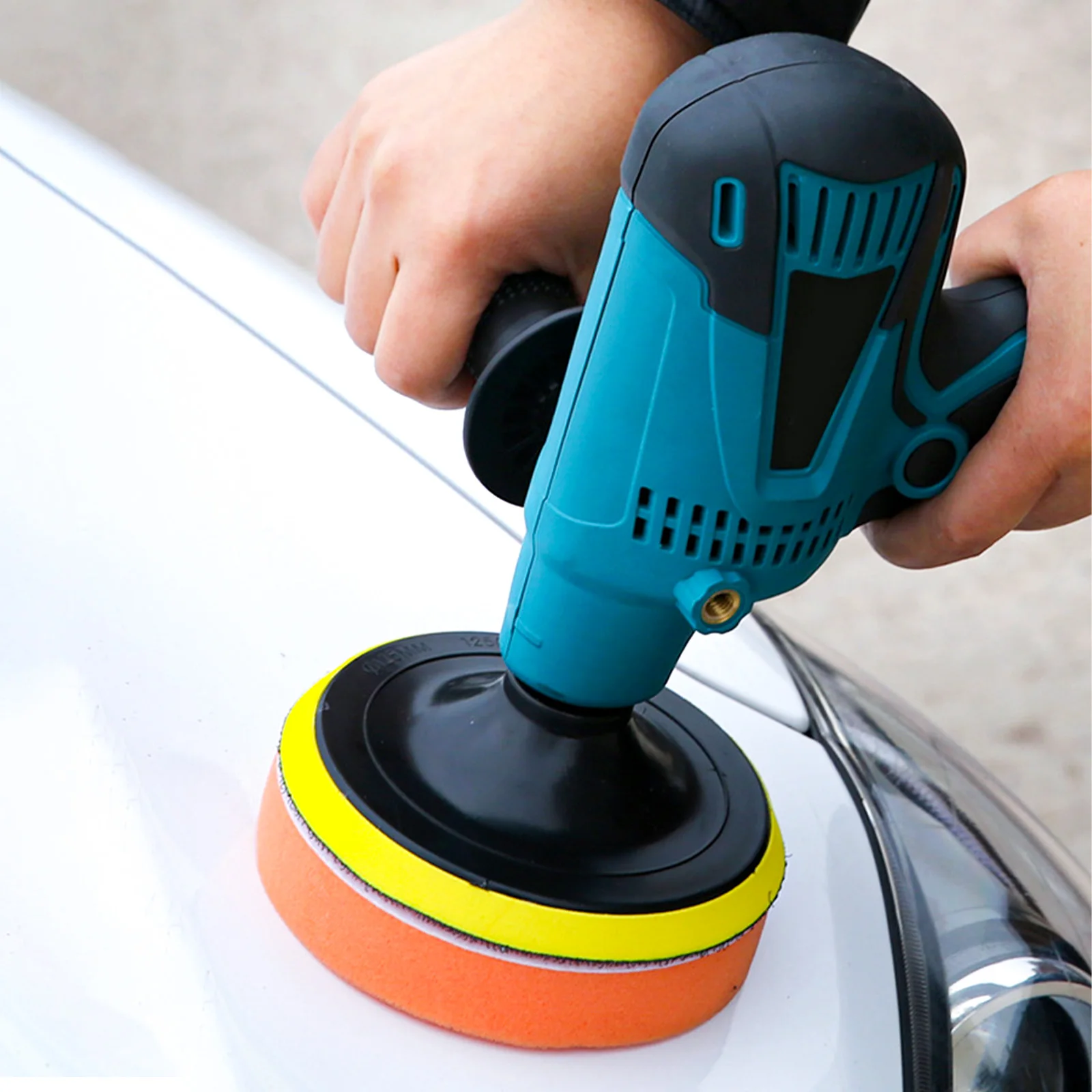 110V/220V Electric Car Polisher and Buffer 800W Polishing Machine and Backing Pads Polishing Pads Sponge Pads Polish Waxing Tool