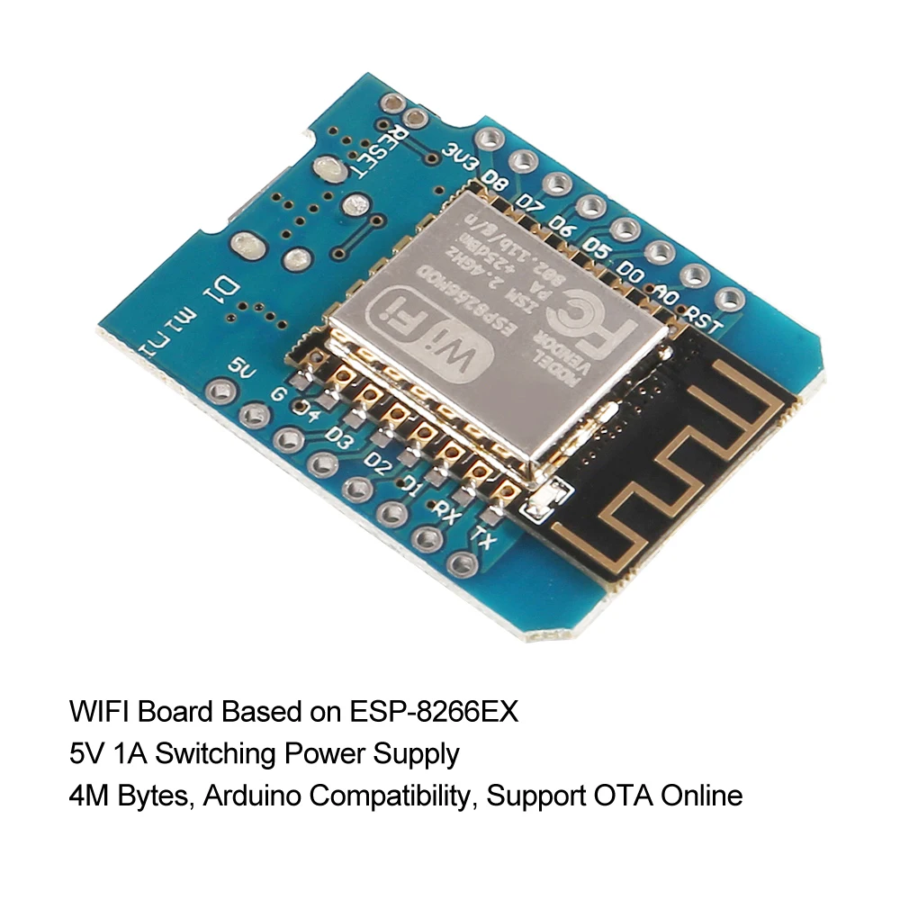 6pcs ESP8266 ESP-12 Wemos D1 Mini WiFi Development Board Micro USB 3.3V Based On ESP-8266 With Pin ESP12 WeMos D1 Mini Module