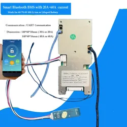 8s 24V Lifepo4 Battery smart Bluetooth PCB board and 10S 36V 42V Lithium ion battery BMS with RS485 and UART Communication