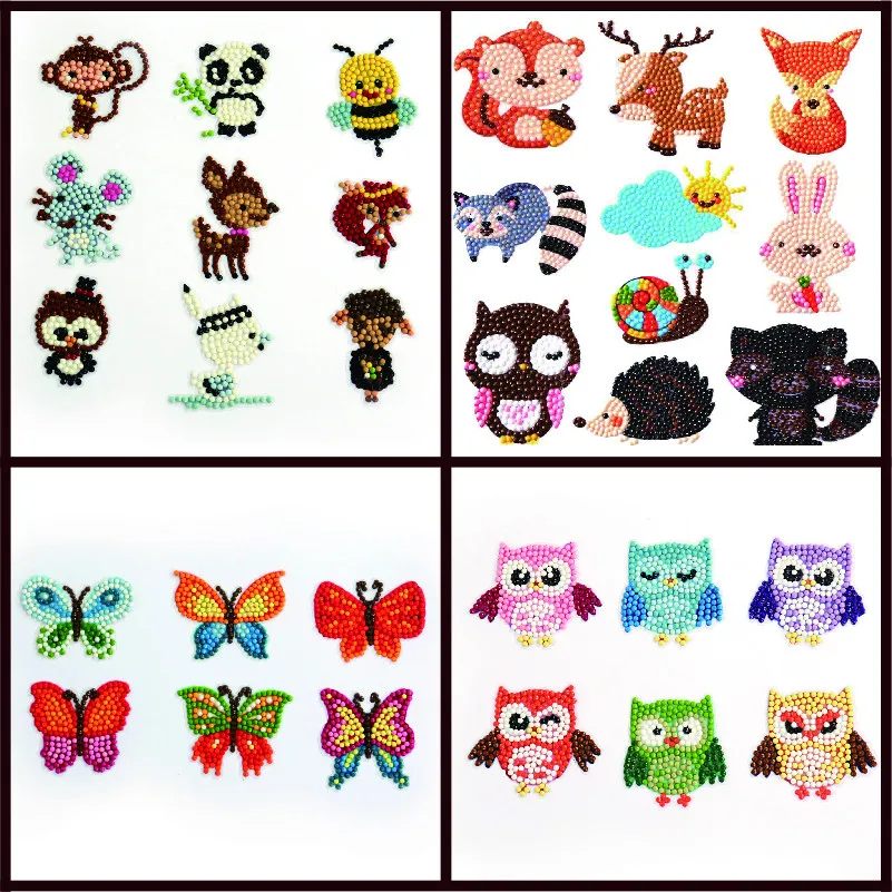Diy padrões de diamante bordado princesa pintura diamante para crianças redondo diamante adesivo dupla face adesivos natal kit
