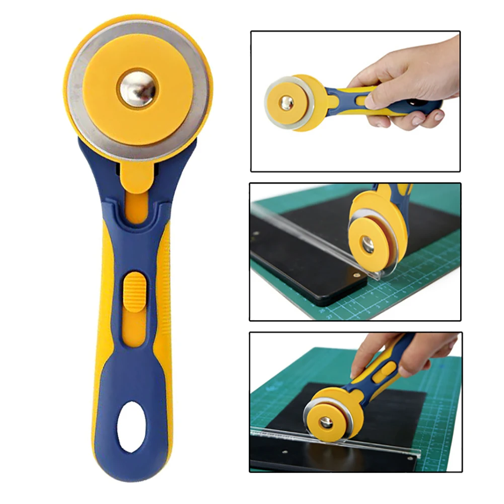 60mm Rotary Cutter DIY Arts Crafts Cutting Tool Patchwork Roller Wheel Round Knife Sewing Accessories Leather Paper Fabric