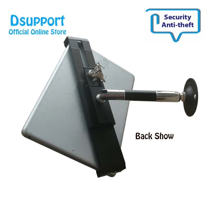 Tablet Stand Pemegang Dinding Mount Anti-Thief untuk 7-13 Inci Berbagai Ukuran Tablet Universal Tablet Berdiri dengan Kunci