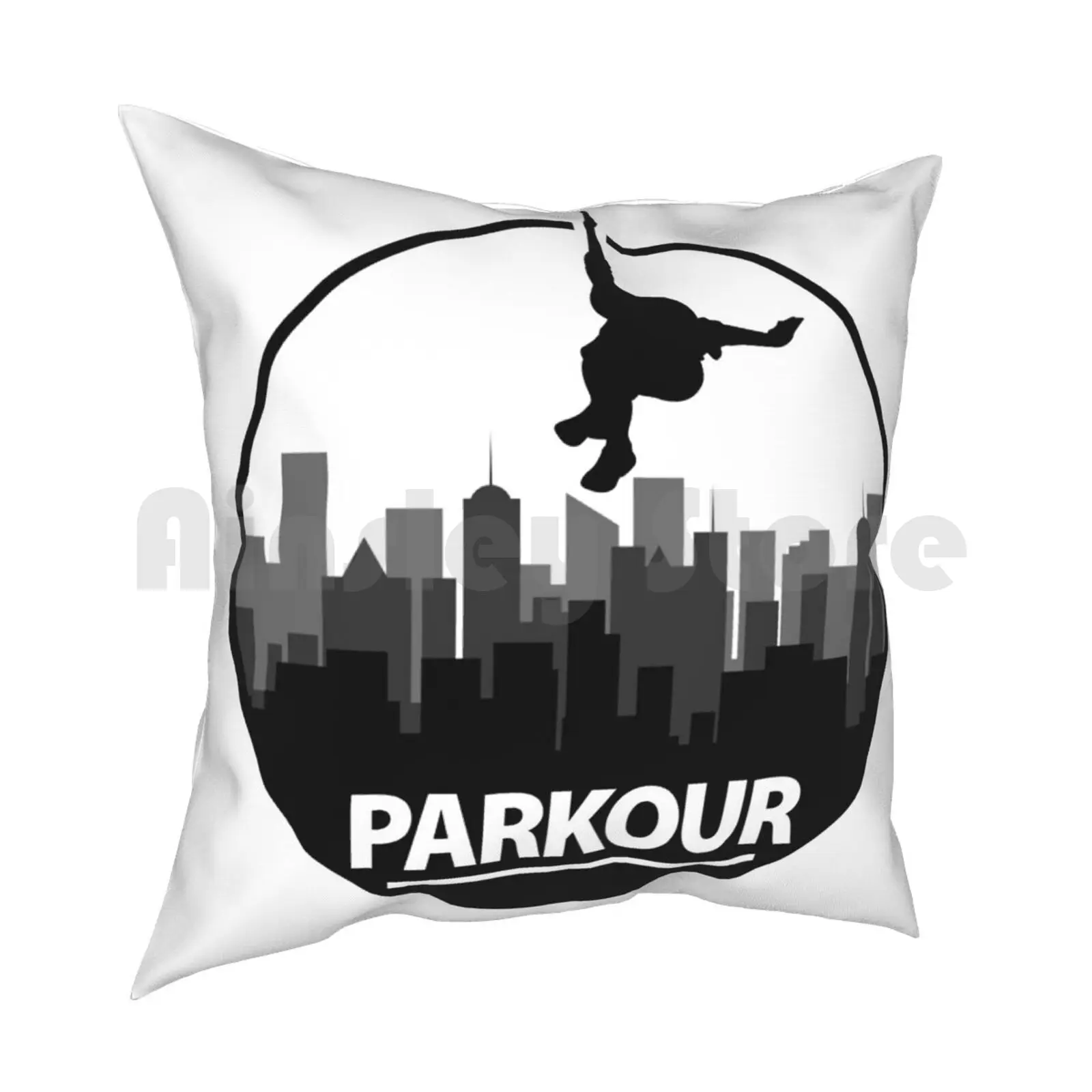 Parkour. Pillow Case Printed Home Soft Throw Pillow Parkour Sports Hobby Idea Leisure Free Running Backflip