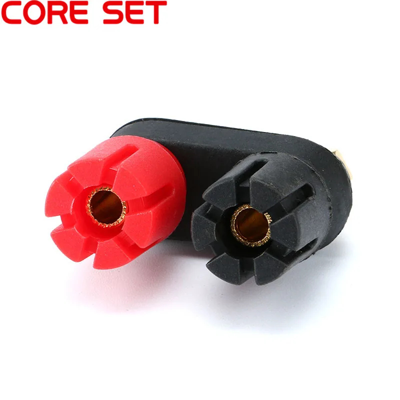 Banana Plugs Couple Terminals Dual 4mm Banana Plug Jack Socket Double hexagon Binding Post Red Black Connector Amplifier DX25