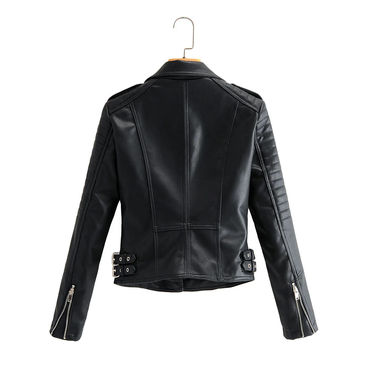 Nice quente vogue mulheres primavera outono macio faux couro jaquetas senhora motorcyle zíperes motociclista rosa casacos outerwear preto venda quente