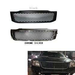 For Vigo Grill Mesh For Hilux Vigo 2012 2013 2014 Chrome Silver Black Car Front Grill Front Racing Grills Abs Bumper Grilles