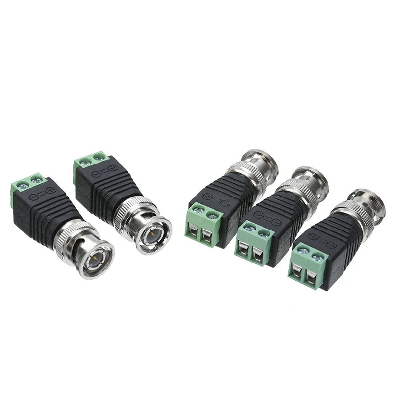 Adapter for POE CCTV Tester IP camera FC Security Terminal Block 10pcs Mini Coax CAT5 To Camera CCTV BNC Video Connector