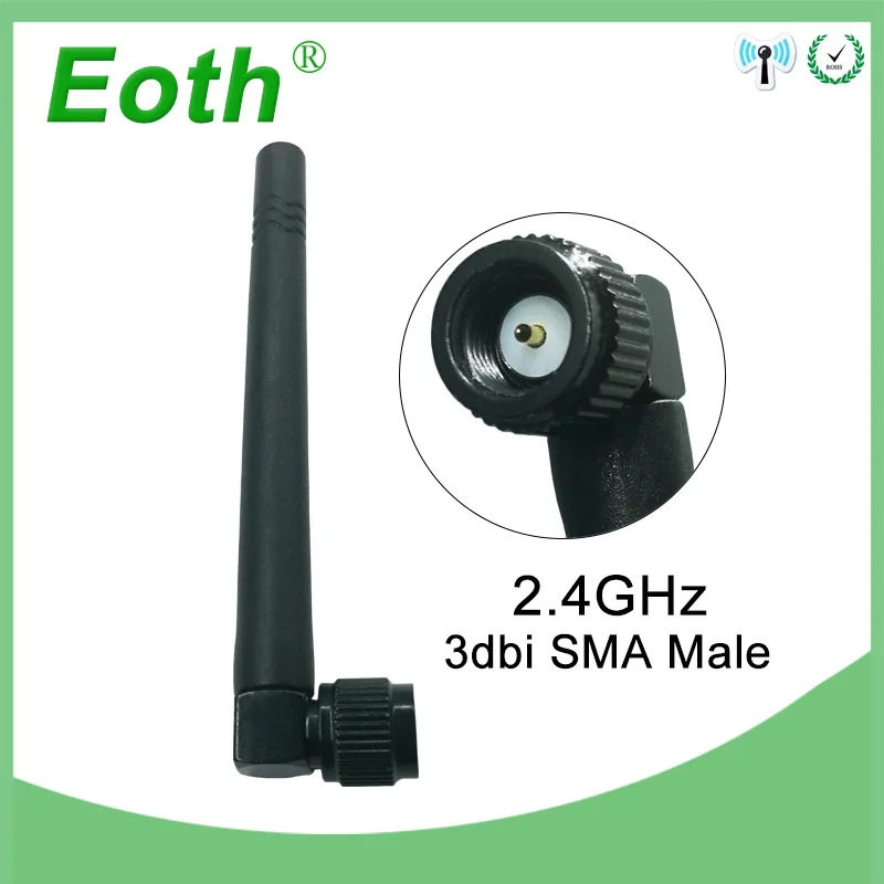 Imagem -05 - por Atacado 2.4 Ghz Antena Wifi 3dbi Sma Conector Macho Antena 2.4 Ghz Antena wi fi Preto para Roteador Wi-fi sem Fio 1k