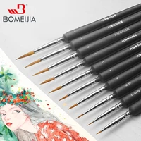 Juego de 10 pinceles de pintura en miniatura con mango ergonómico para pintura acrílica, pintura para adultos por números