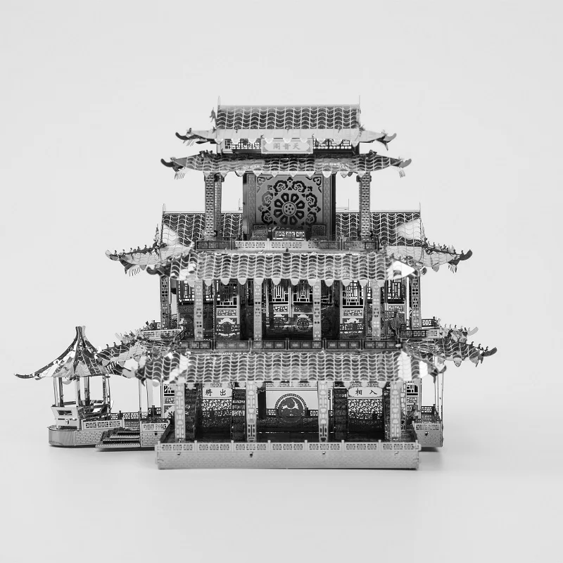 MMZ MODEL 3D Metal Puzzle Pavilion Assembly Metal Model kit DIY 3D Laser Cut Model puzzle Toys Gift for Adult