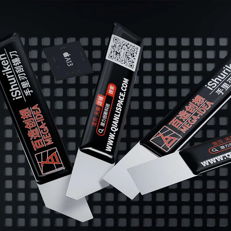 Паяльная паста Qianli iShuriken t0,2 мм, оловянный нож, износостойкий плоский скошенный рот для iPhone, инструменты для ремонта оловянной сетки