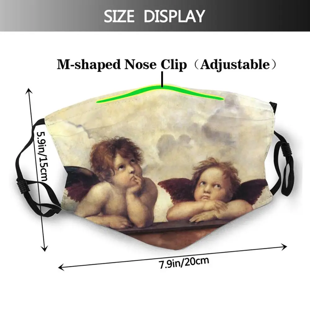 Renaissance Angels Winged Cherubs Adult Kids Anti Dust Filter Diy Mask Angel Cherubs Renaissance Fine Art Masterpiece Raffaello