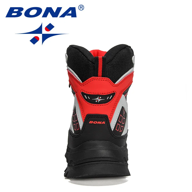 BONA 2022 New Designers Classics Hiking Shoes MenTrekking Shoes Man Outdoor Sport Plush Warm High Top Snow Boots Mansculino