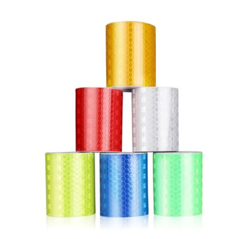 

1 Roll Reflective Tape Self Adhesive Warning Tape Fluorescent Bicycle Car Motorcycle Safety Mark Sticker Decoration Tool 3*0.05m