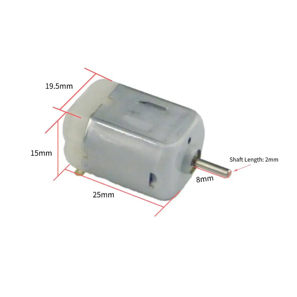 Lot of 2 ขนาดเล็ก DC 130 มอเตอร์ 3-6 V สำหรับรุ่น,พัดลม,รีโมทคอนโทรลอุปกรณ์ 8000RPM