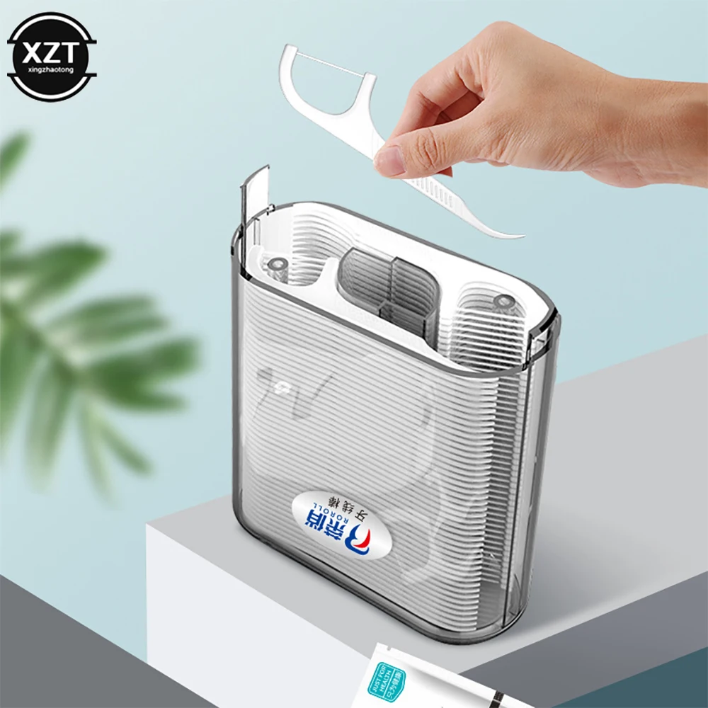 Portable Automatic Dental Floss Box Teeth Sticks Oral Care Dental Tool Toothpick Polyethylene dental flosser For Home Travel