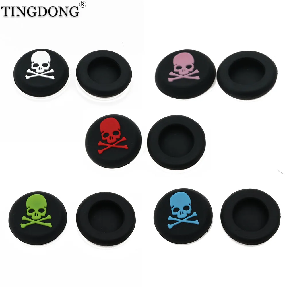 

2pcs Skull Rubber Silicone Anti-Slip Game Handle Joystick Thumb Stick Grip Cap Controller Handle Rocker Caps for PS3 PS4 Xbox