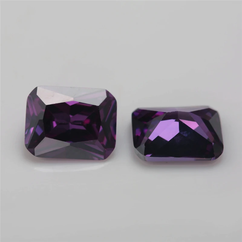 Size 4x6~13x18mm Octangle Shape 5A Lavender Pink Red Color CZ Zircon Stone Synthetic Gems Cubic Zirconia For Jewelry