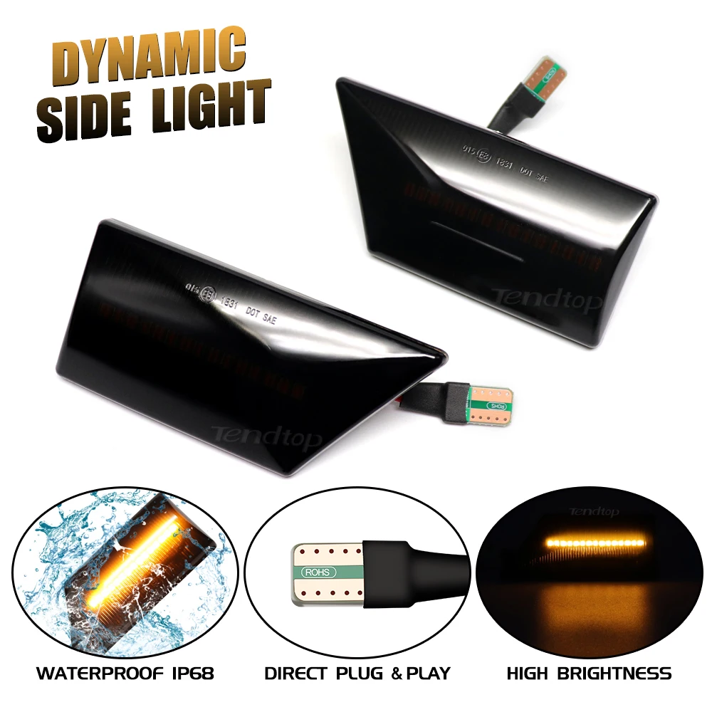 Dynamic LED Turn Signal Light Sequential Side Marker Lamp Repeater Indicator Lights For Opel Vectra C 2002-2008 Signum 2003-2008