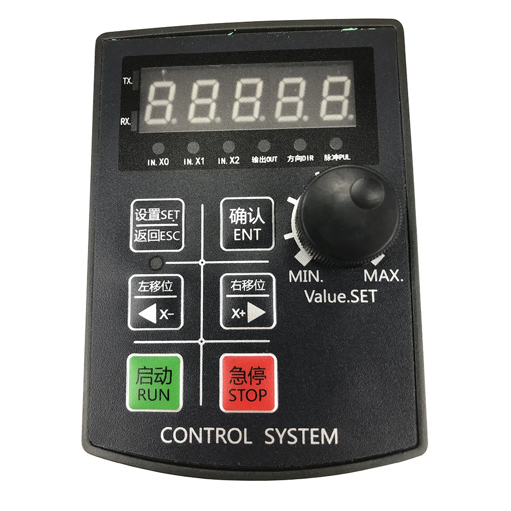 DC 12-24V five-digit display positive and negative limit communication stepper, servo motion control module