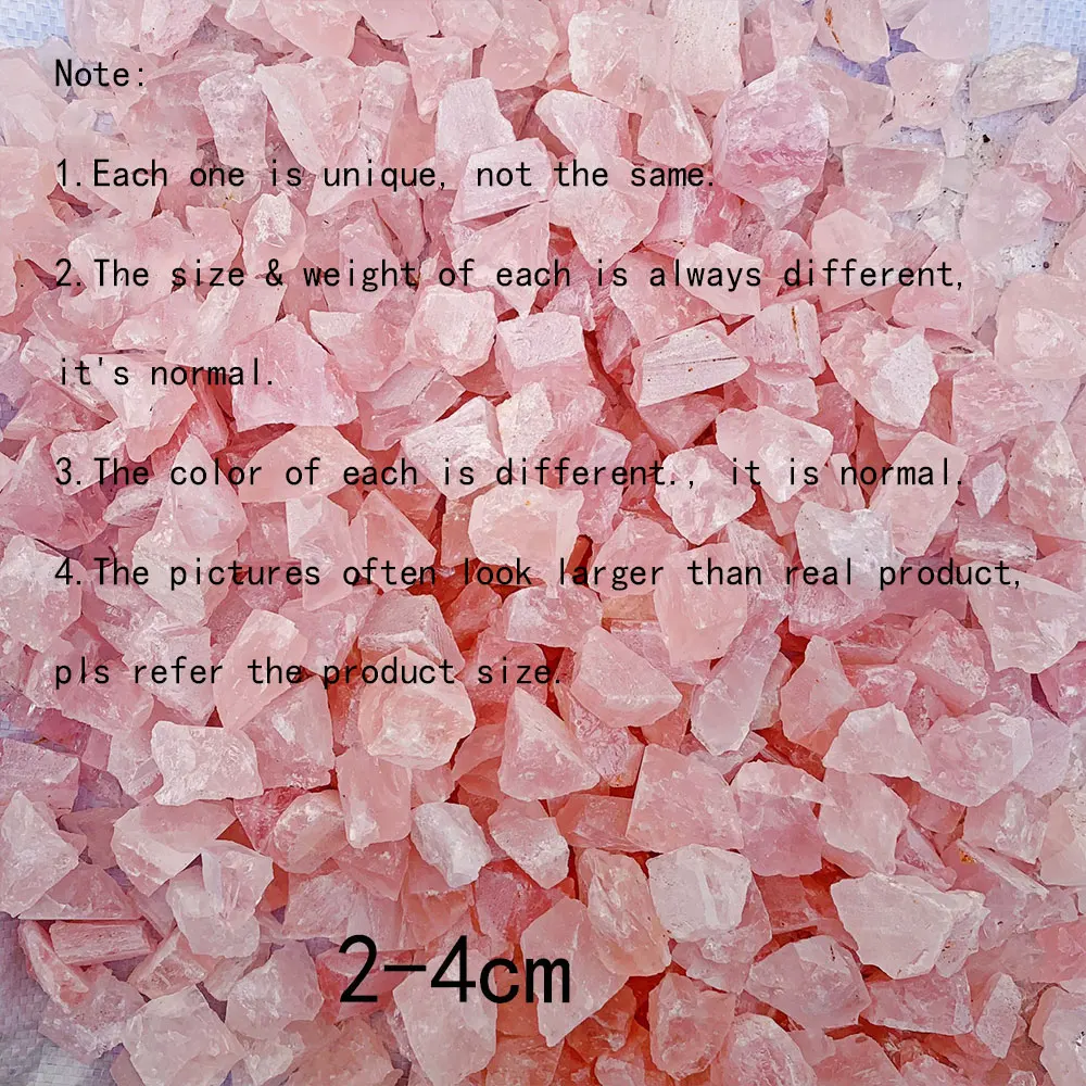 50g Lot Bulk Random Natural Pink Rose Quartz Rough Raw Crystal Stone Rock Mineral Specimen Healing Reiki Home Decoration DIY RQ