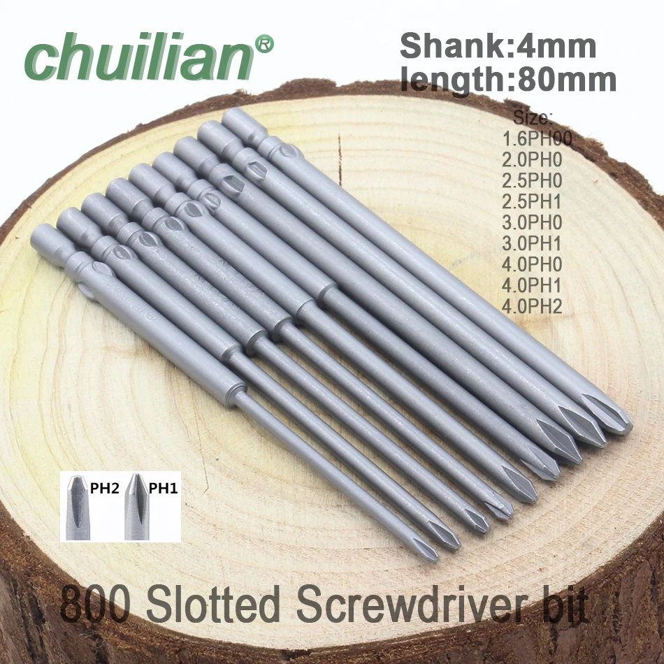

1Pcs 80mm long 800 Magnetic Round Shank Phillips Cross Head Screwdriver Bit Set Hand Tools