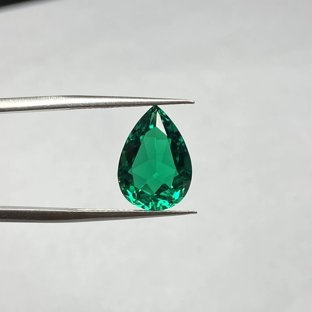 

Meisidian Pear 9x13mm Lab Grown Hydrothermal 3.5 Carat Green Emerald Gemstone