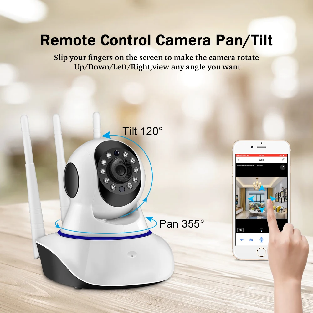 Gadinan Home Security 2MP WIFI Video Surveillance Auto Tracking IP Camera Two Way Audio Mini CCTV Camera 1080P IP CAM Carecam