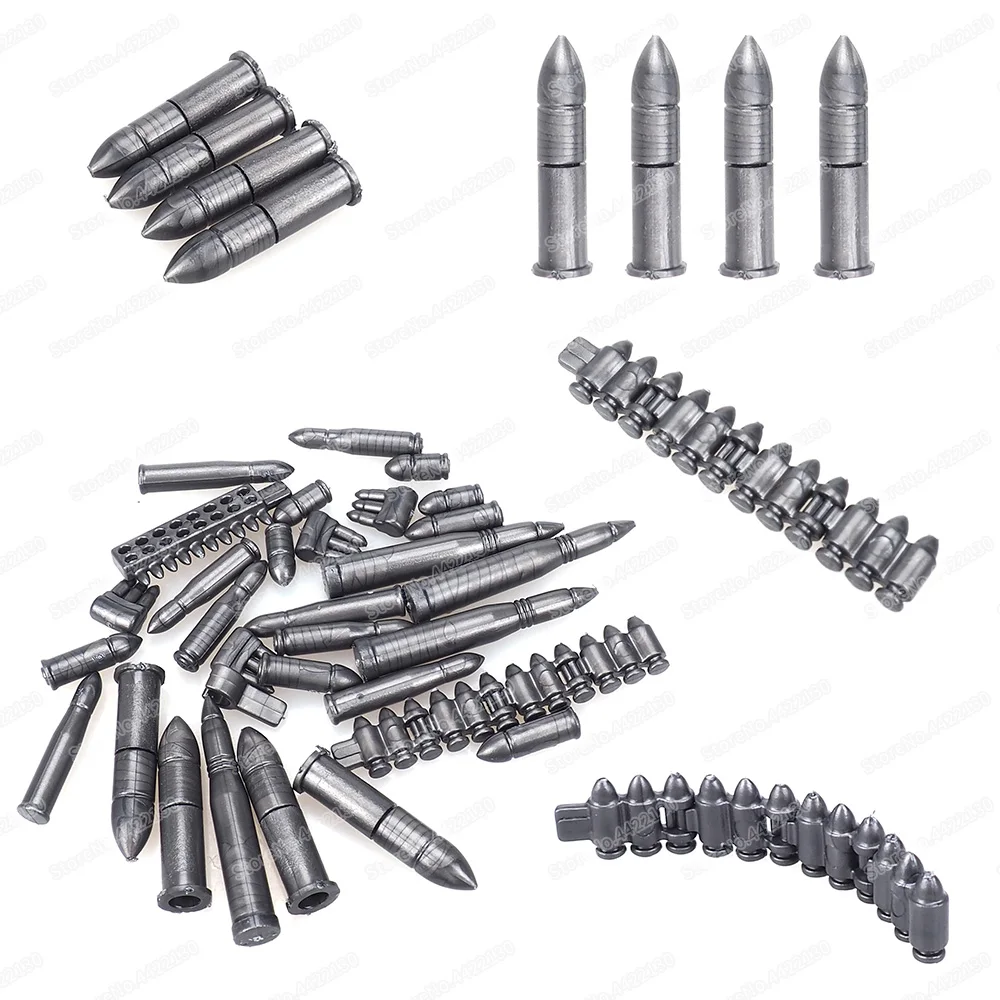 Bloques de construcción de balas de potencia de fuego militar, figuras de soldado de la Segunda Guerra Mundial, equipo de armas, modelo de ensamblaje, regalos de bricolaje, juguetes para niños