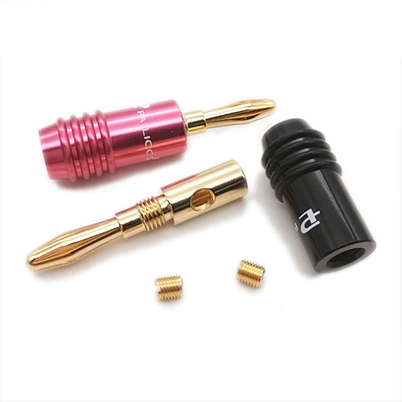 Pailics HiFi 10 Stück gold überzogene 3,5mm stecker RCA Audio Interface RCA audio stecker stecker 3,5 banana kopf terminal post