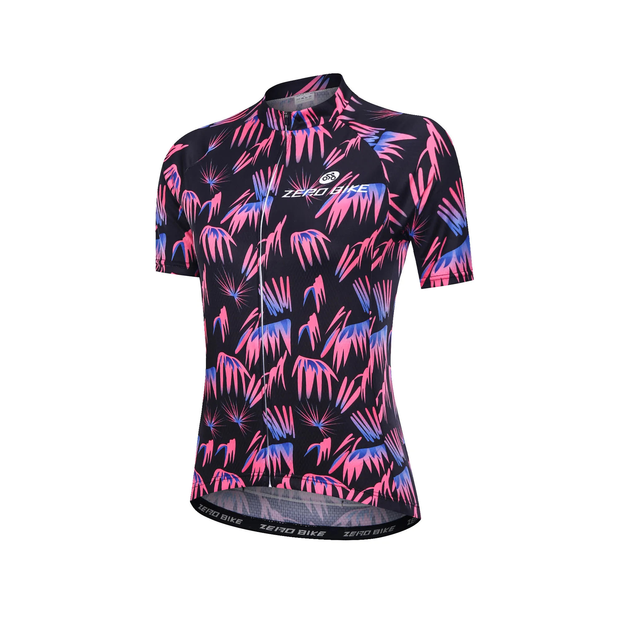 ZEROBIKE Women's Short Sleeve Cycling Jersey Full Zip Tops Shirt Quick Dry Breathable Mountain Bike Clothing maillot ciclismo