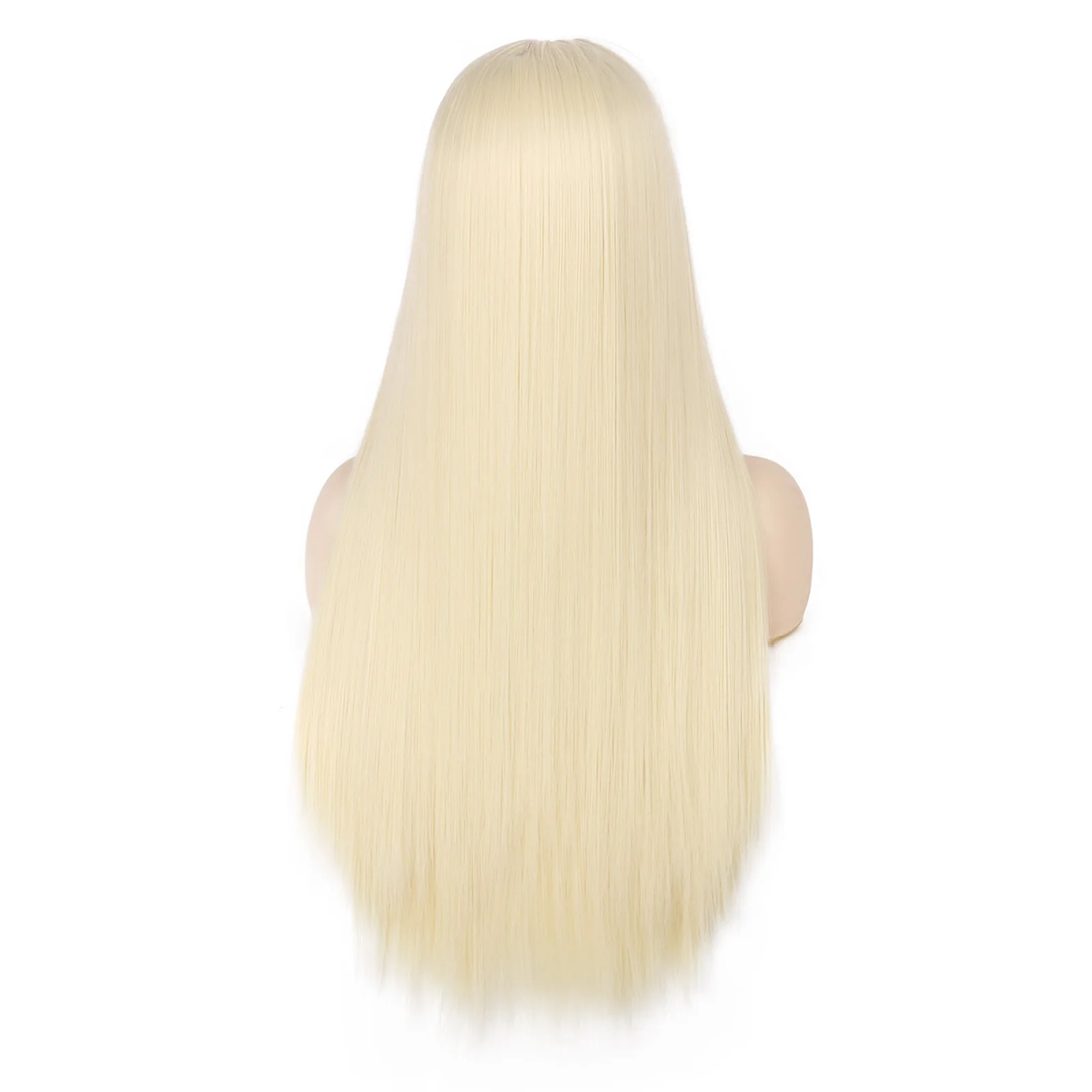 BCHR  Long Straight Blonde Wig Synthetic Middle Parting Natural Wigs Heat Resistant Replacement Hair for Women (613 Blonde,28 in