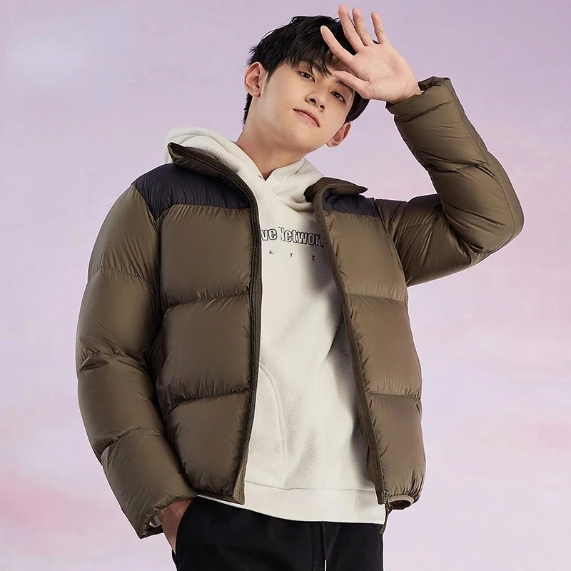 Brand Down Jacket Men Casual Fashion Winter Jacket For Men Hooded Windbreaker White Duck Down Coat Male Waterproof Clothes