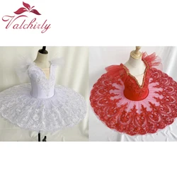 NEW White Ballet Tutu Kids Dancewear Costume Red Dance Dress for Grils