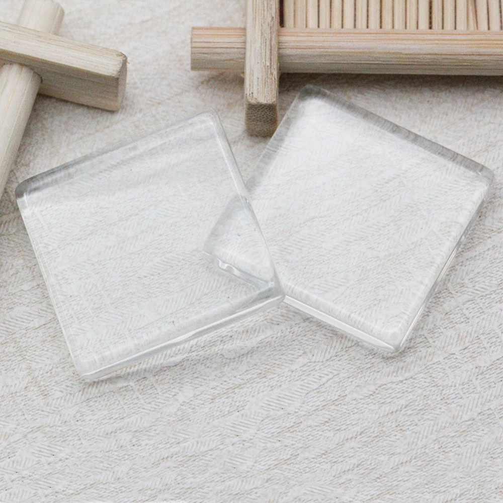 

Лидер продаж, 20 мм, 18 м, 16 мм, квадратная плоская задняя часть, прозрачное прозрачное стекло, кабошон для DIY, подвеска, ожерелье, изготовление ювелирных изделий