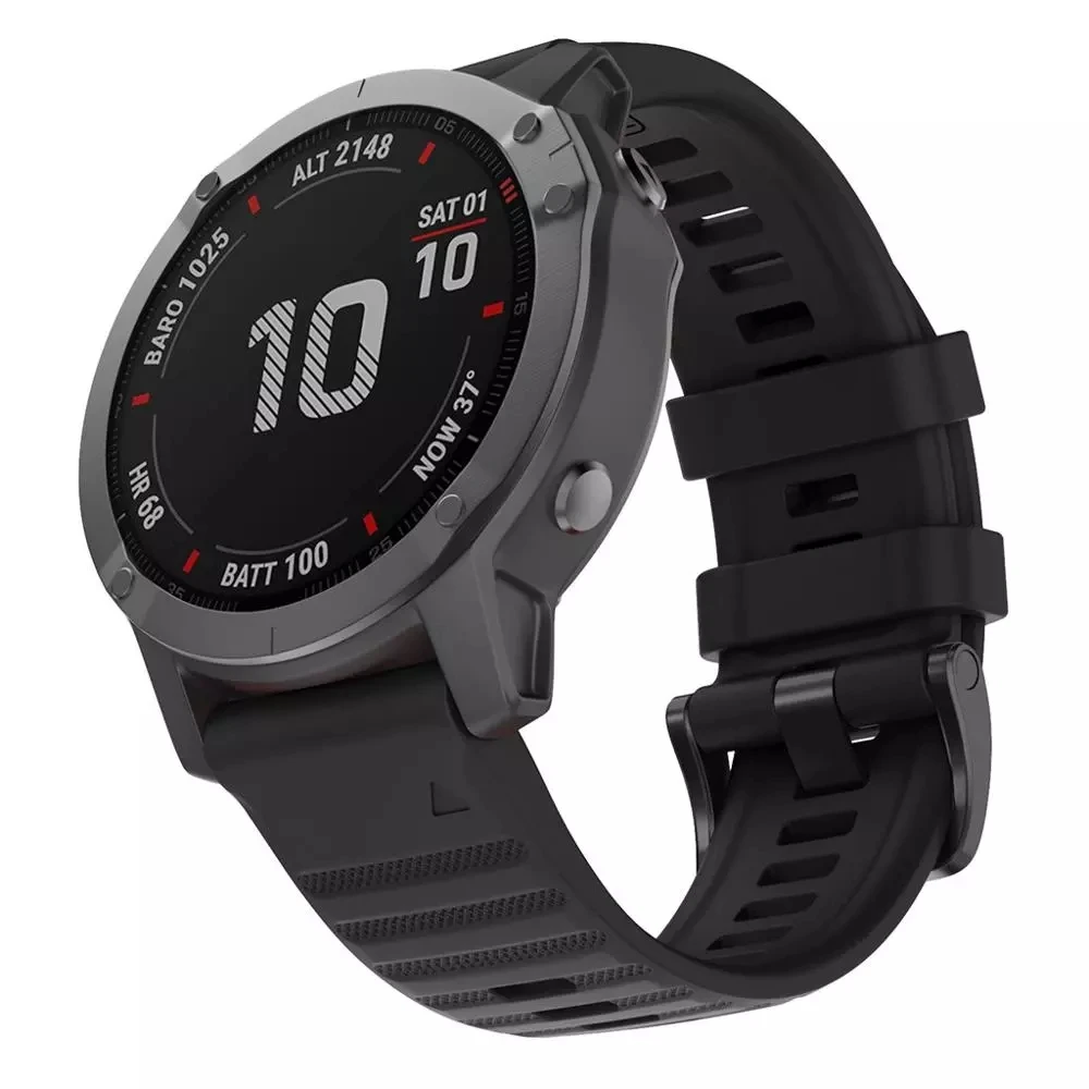 26 22 20MM Silikonowe paski do zegarków Garmin Fenix 6X 6 6S Pro 7X 7 Easyfit Opaska na rękę Fenix 5 5X 5S Plus Smartwatch Bransoletka