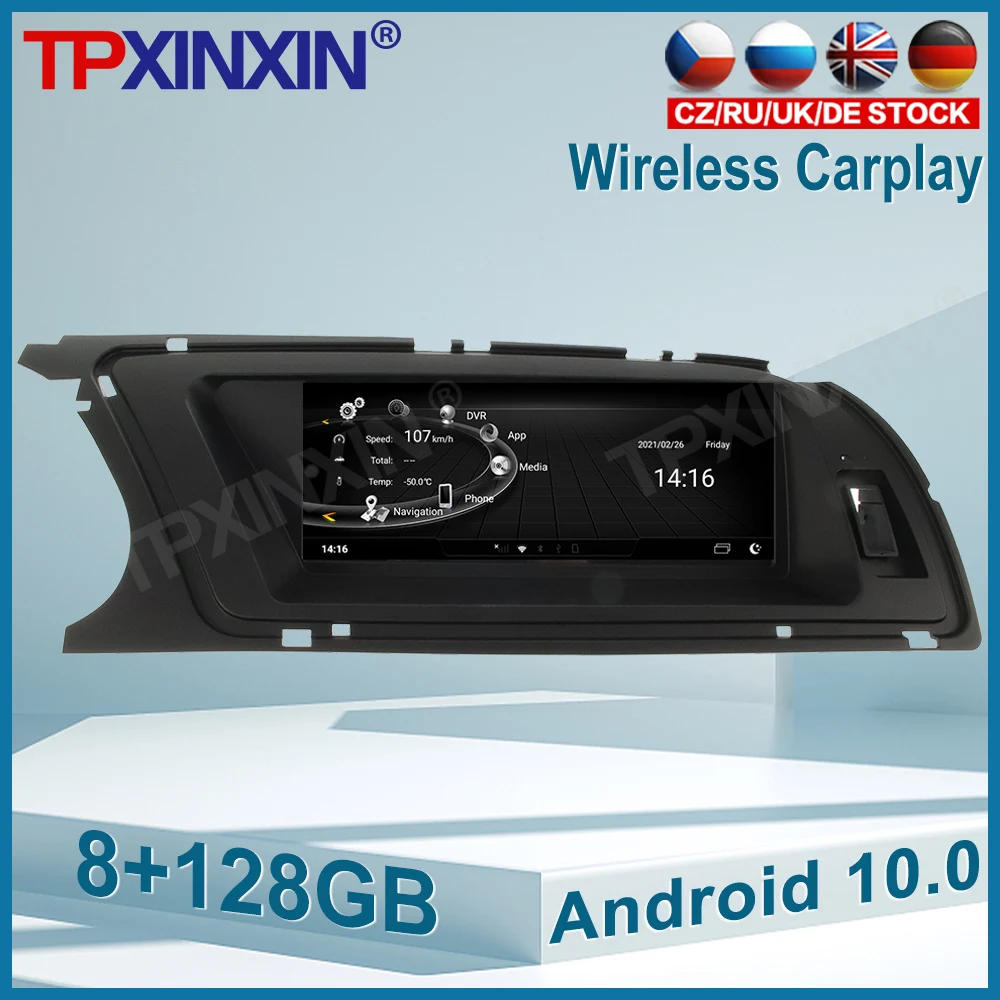 Android 10 For Audi 8 Core A4 2013 2014 2015 Car Multimedia Player Suitable GPS Navigation Bluetooth Mirrorlink With Carplay DSP