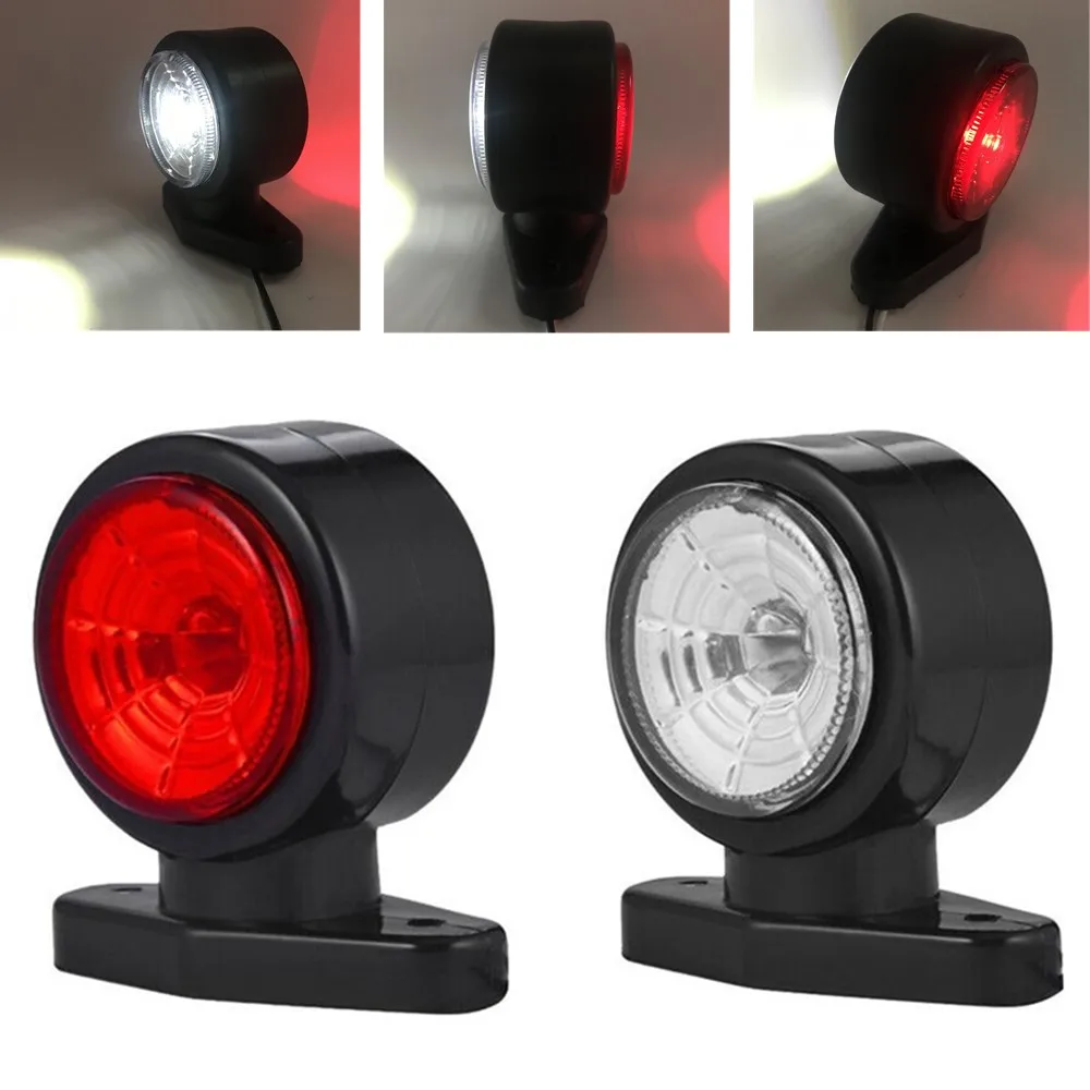 4PCS 12V-24V Car Truck Position LED Side Marker Light Signal Outline Lamps Red White Yellow For SUV Truck Lorry RV Bus Boat Tail