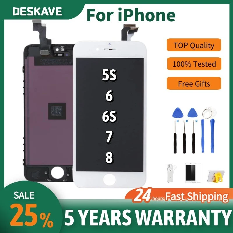 LCD Screen For iPhone 5S 6 6S 7 8 Plus 6P 6SP 7P 8P Display Assembly Touch Digitizer Replacement AAA Front Pantalla+Free Tools