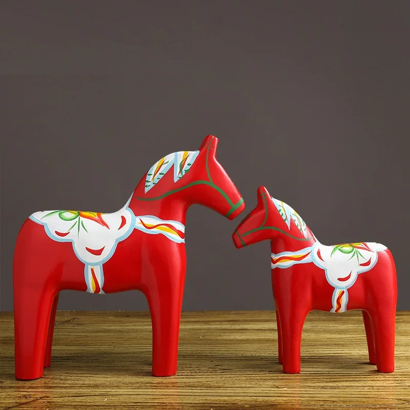 Swedenn cavallo in legno giocattolo per bambini decorazione moderna statua nordica scultura d'arte decorazione della casa