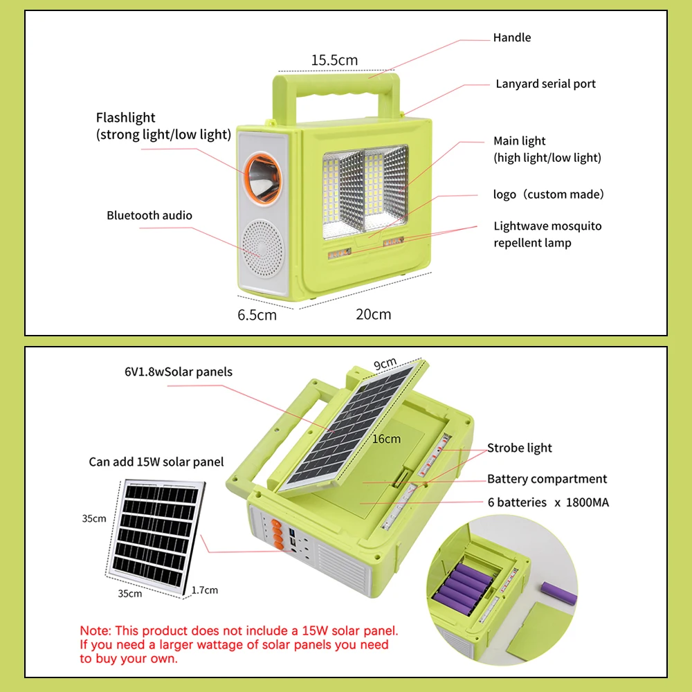 150W LED Solar Energy Multifunction Portable Lamp Mosquito Killer Lamp Bluetooth Connection Mini Protable LED Light For Camping