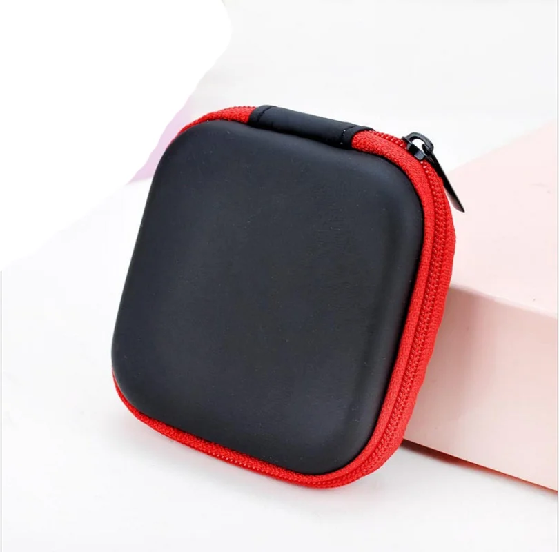 Portable Earphone Box Case Electronic SD Card USB Cable Phone Data Line Packing Box Organizer Charge Cable Bag Coin Bag Wallet