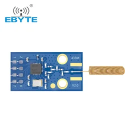 4PCS CC1101 Chip 433MHz Wireless Transceiver Module EBYTE E07-M1101D-TH Development SPI Interface Spring Antenna Wireless Module
