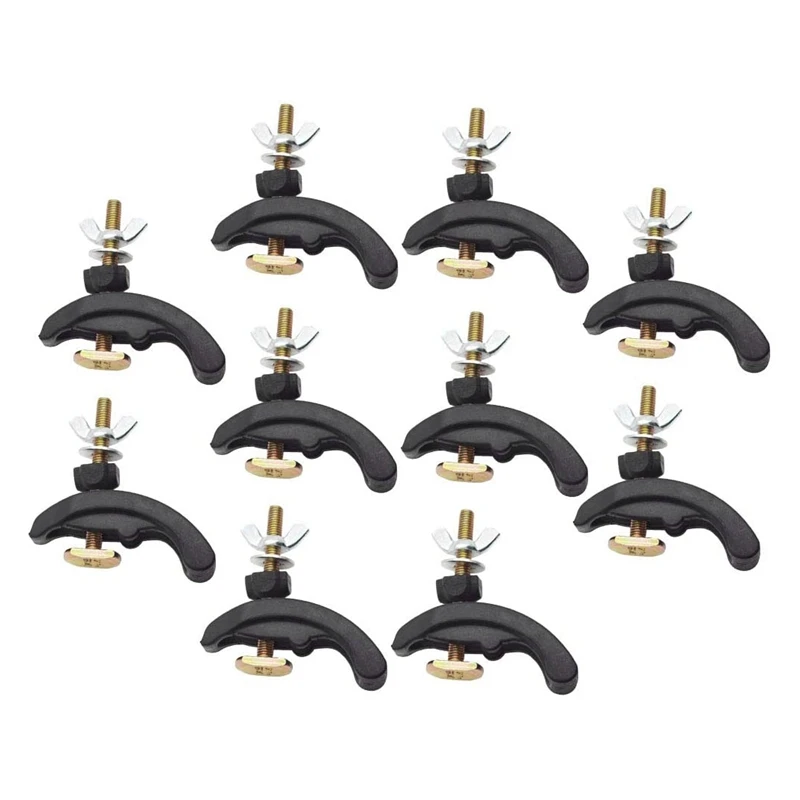 Acessório braçadeira para máquina de gravura cnc, braçadeira para mesa de trabalho e ranhura em t com 10 peças