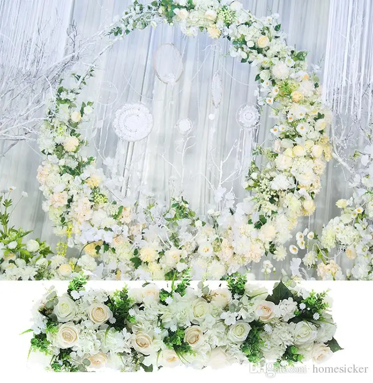 Custom wedding flower arrangement simulation fake flower decoration props arch flower wedding scene road lead arrangement