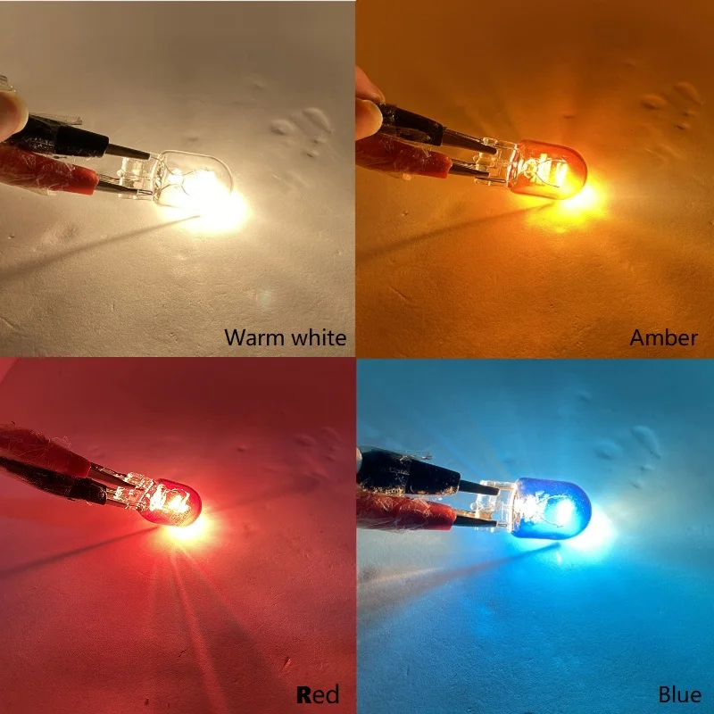 10pcs T20 W21W 582 7440 T20 W21/5W 580 7443 red Glass 12V 21W 21/5W Super White amber blue Car Signal Lamp Auto Bulb