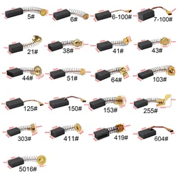 Broca de cepillo de carbono, amoladora eléctrica, repuesto de cepillo de carbono, piezas de repuesto de cobre de grafito para motores eléctricos, cepillo de grafito, 10 piezas